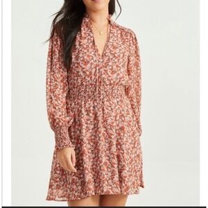 Altar'd State Carilyn Floral Mini Dress Boho‎ Smocked Waist Small NWT